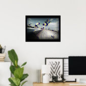 Poster de sports extrêmes : Skateboarders faisant  (Bureau à domicile)
