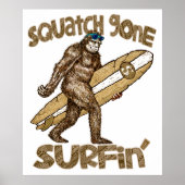 Poster de squatch sur le surf (Devant)