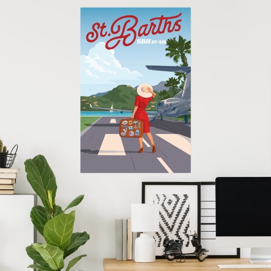 Poster de St Barths Tarmac (Bureau à domicile)