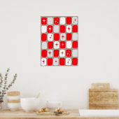 Poster de Starbursts Rouge rétro (Cuisine)