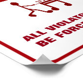 Poster de stationnement pour enseignant de musique (Coin)