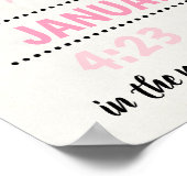 Poster de statistiques de naissance personnalisée (Coin)