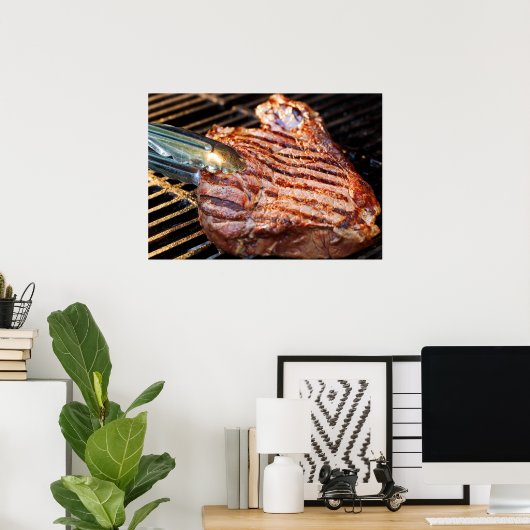 Poster de steak grillé (Bureau à domicile)