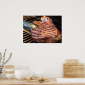 Poster de steak grillé (Cuisine)