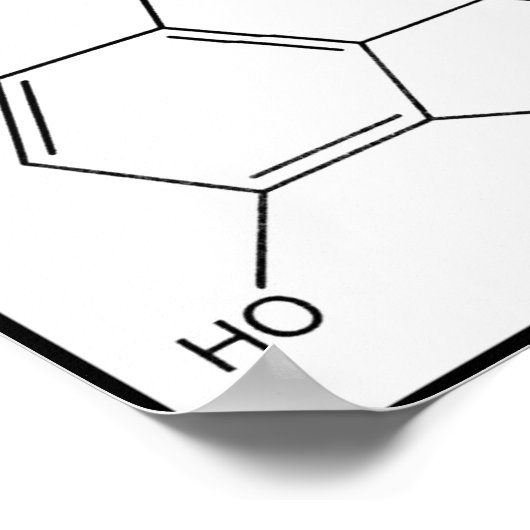 POSTER DE STRUCTURE CHIMIQUE MORPHINE (Coin)
