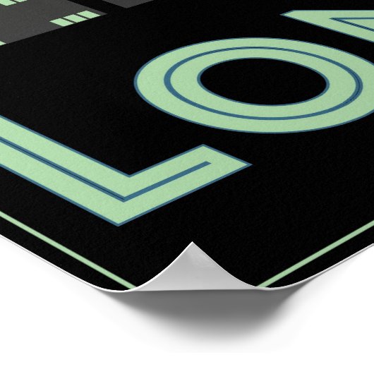 Poster de style Art déco Londres (Coin)