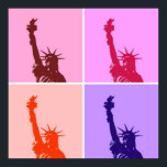 Poster de style pop art Statue de la Liberté<br><div class="desc">Pop Art New York Monuments Artworks - Independent United States of America National Symbol Builds</div>