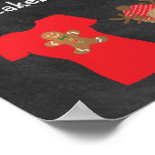 Poster de style tableau de bord du Pyjama de Noël (Coin)