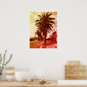 Poster de style Vintage Palm Tree (Cuisine)