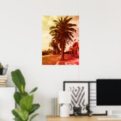 Poster de style Vintage Palm Tree (Bureau à domicile)