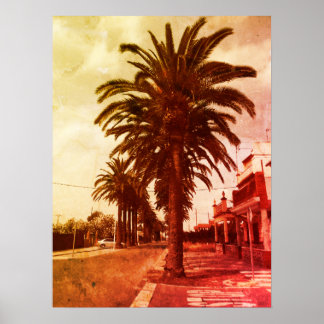 Poster de style Vintage Palm Tree