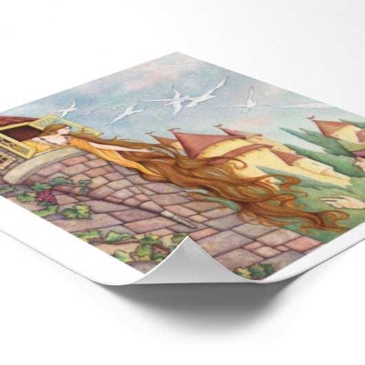 Poster de style vintage Rapunzel (Coin)