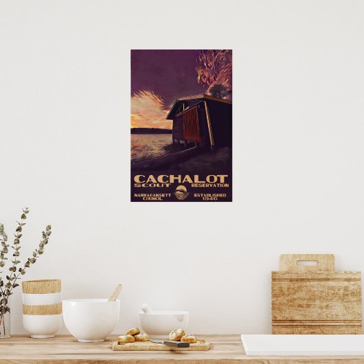 Poster de style WPA Cachalot (Cuisine)