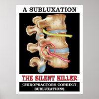 Poster de subbluxation Vertébrale Chiropratique
