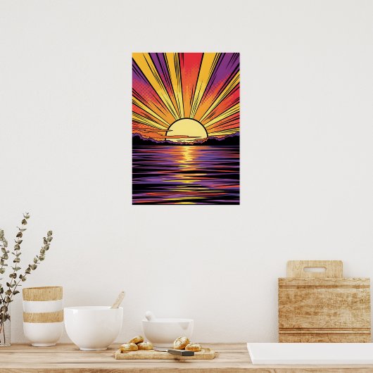 Poster de Sunset Pop-Art (Cuisine)