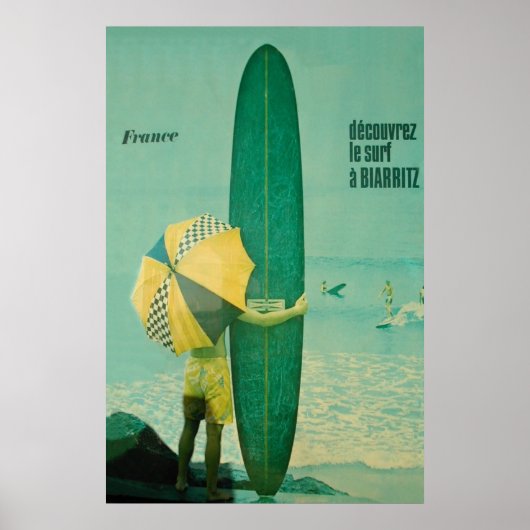 Poster de surf de Biarritz | SURF | Surfer (Devant)