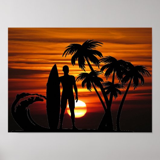 Poster de surfer (Devant)