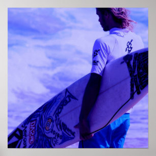Poster de surfer en Californie