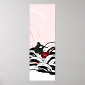 Poster De Surfer Wave Surfing At Sunrise (Devant)