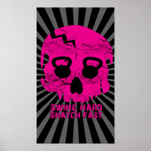 Poster de swing hard Snatch Fast Pink Kettlebell