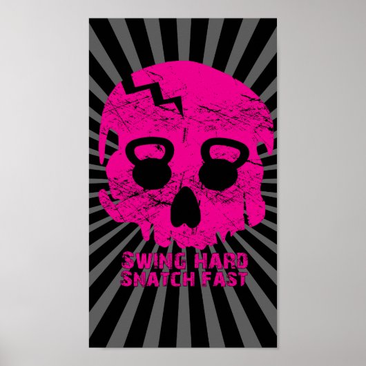 Poster de swing hard Snatch Fast Pink Kettlebell (Devant)