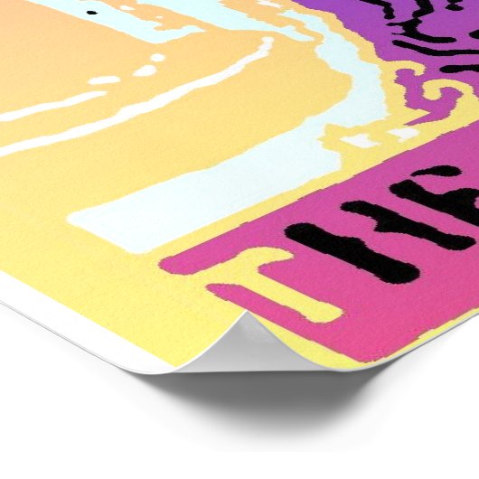 Poster de Tarot rose violet de haute prêtresse (Coin)