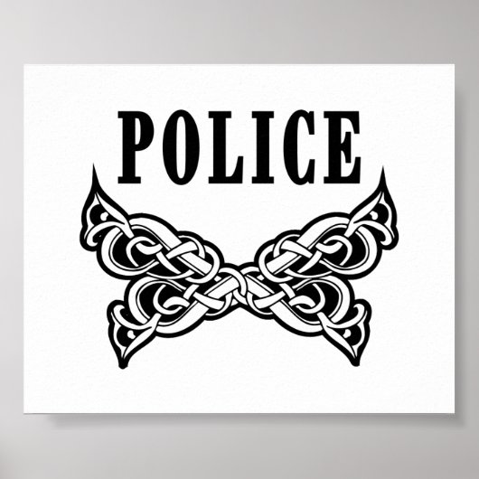 Poster de tatouage de la police (Devant)