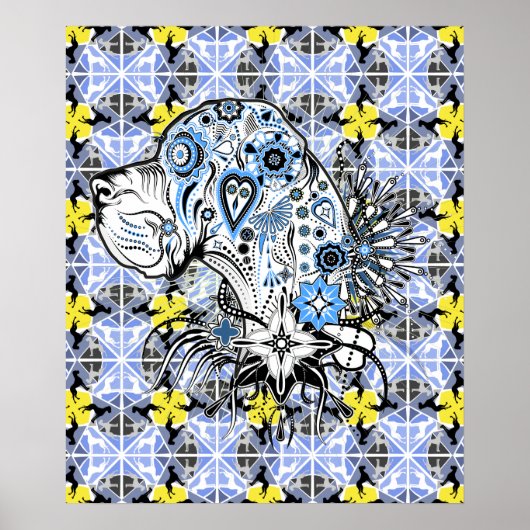 Poster de tatouage "grand dane" (Devant)