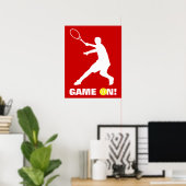 Poster de tennis avec devis personnalisé | Jeu sur (Bureau à domicile)
