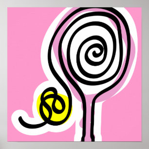 Poster de tennis pour fille