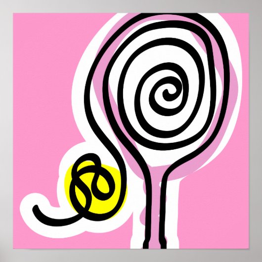 Poster de tennis pour fille (Devant)