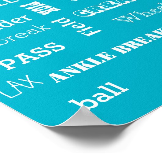 Poster de terminologie de crosse (Coin)