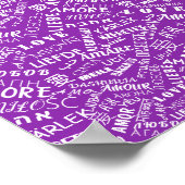 Poster de texte d'amour Word multilingue - Vos cou (Coin)