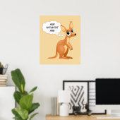 poster de texte personnalisé Cute Kangaroo (Bureau à domicile)