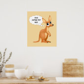 poster de texte personnalisé Cute Kangaroo (Cuisine)