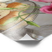 Poster de thé à la citronnelle rose après-midi (Coin)