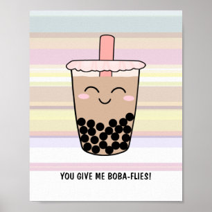 Poster de thé au lait Cute Boba