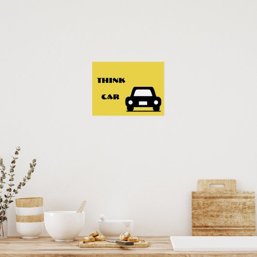 Poster de Think Car Funky A3 (Cuisine)