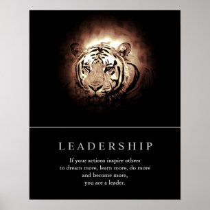 Poster de Tiger sur le leadership motivationnel à