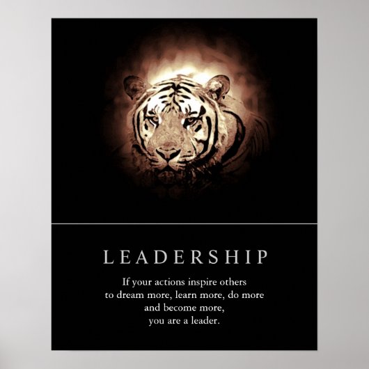 Poster de Tiger sur le leadership motivationnel à (Devant)