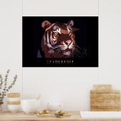 Poster de tigre sur le leadership motivationnel un (Cuisine)