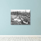poster de toile enveloppé USS Arizona 19"x25" (Insitu (Plancher de Bois))
