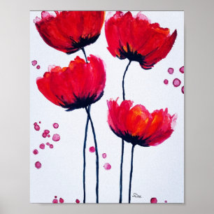 Poster de toile Poppy Love (8x10)