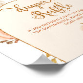 Poster de tombola citrouille en or orange (Coin)