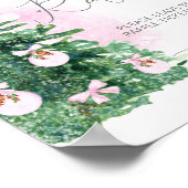 Poster de tombola rose hiver (Coin)