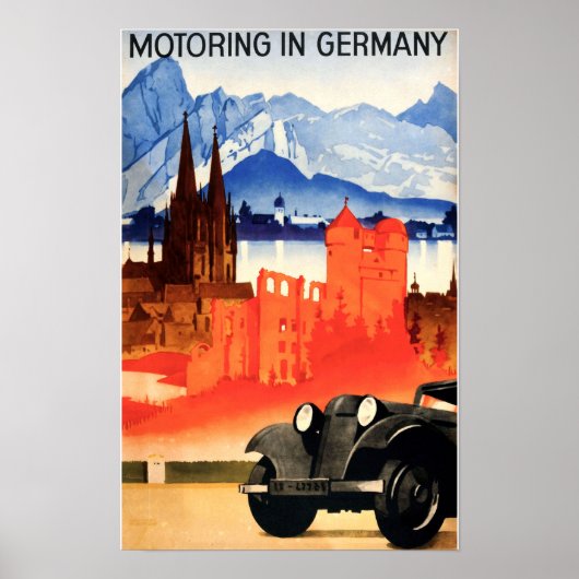 Poster de tourisme Art Déco vintage Allemagne (Devant)