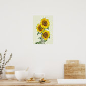 Poster de tournesol aquarelle (Cuisine)