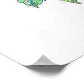 Poster de tournesol blanc et coloré (Coin)