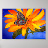 Poster de tournesol et de papillon (Devant)