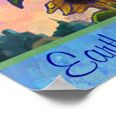 Poster de tournesol jour des terres (Coin)